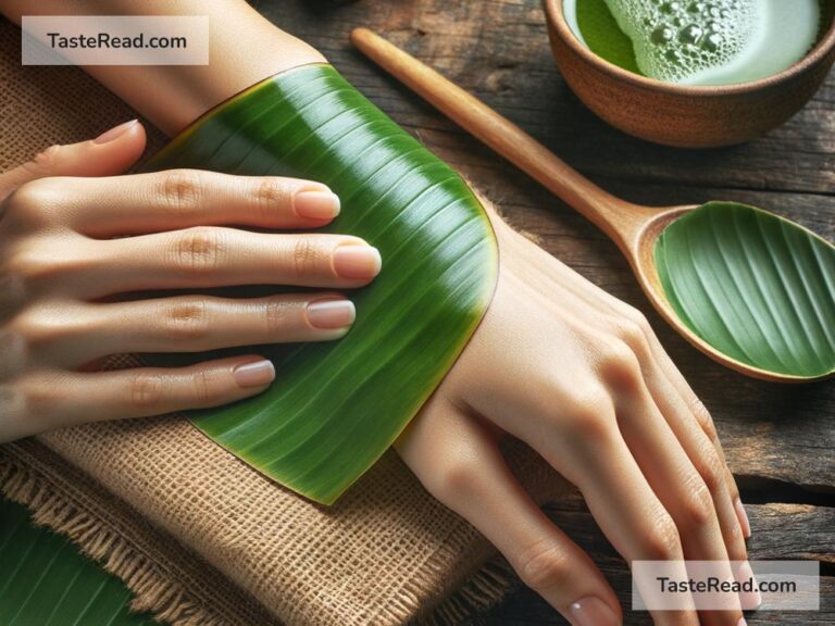 Banana leaf wraps as a traditional remedy for skin infections