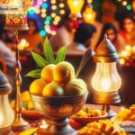 Celebrating Illuminated Dessert Festivals with Mango Sorbet in India, India