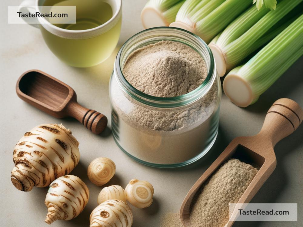 Celery root powder for aiding digestion and reducing bloating