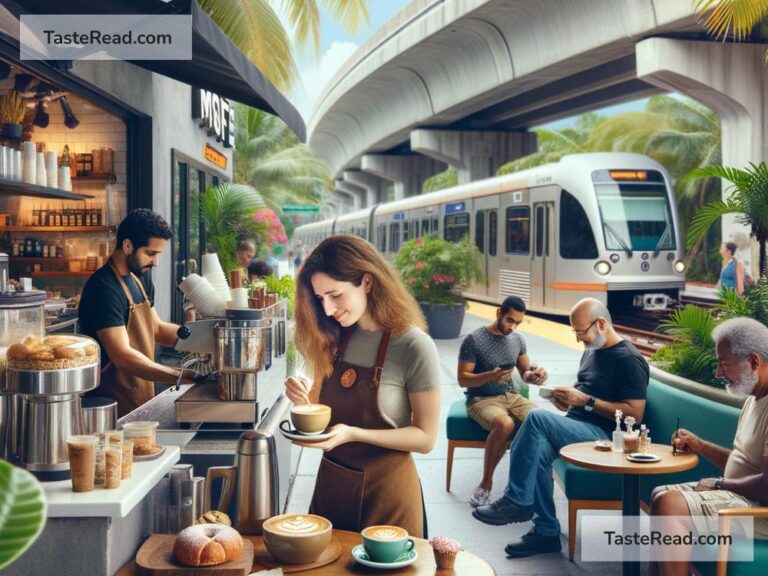 Coffee shops in Miami close to public transit