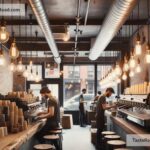 Coffee shops in New York with industrial design