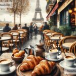 Coffee shops in Paris serving freshly baked croissants