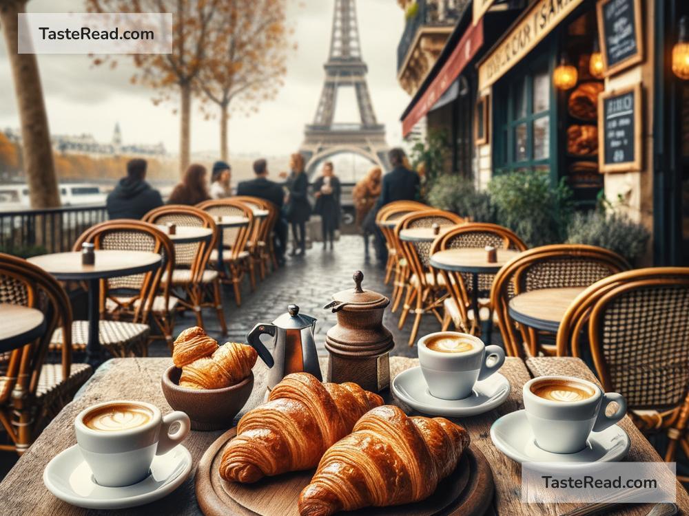 Coffee shops in Paris serving freshly baked croissants