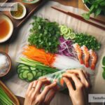 Discovering the Intricacies of Handcrafted Rice Paper Roll Assemblies in Vietnam, Vietnam