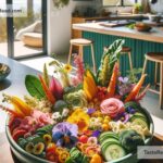 Exploring Edible Flower Creations in Modern Vegan Kitchens in California, USA