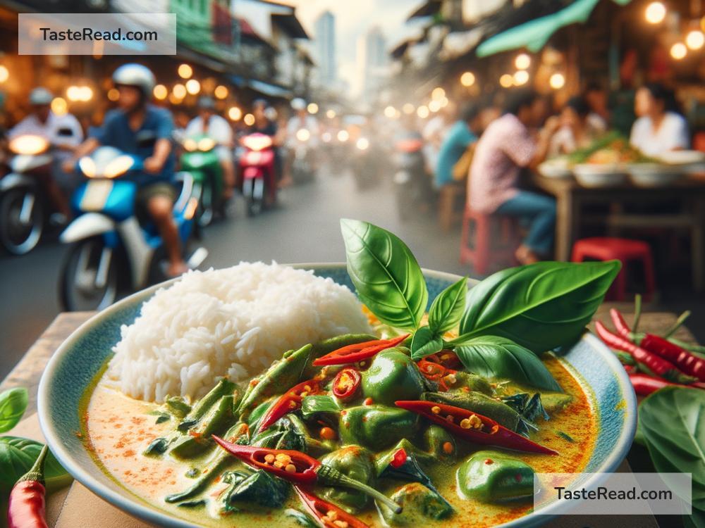 Exploring Spicy Thai Green Curry Delights in Bangkok, Thailand