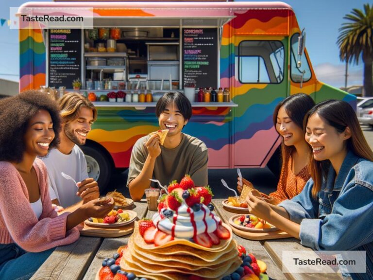 Exploring the Vibrant Array of Summer Fresh Fruit Crepes in Californian Food Trucks in California, USA