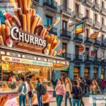 Exploring the Vibrant Culinary Scene of Artful Churro Stands in Madrid, Spain
