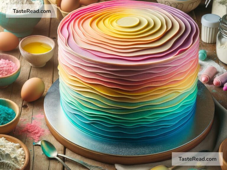 Fictional story of the cake that changes colors