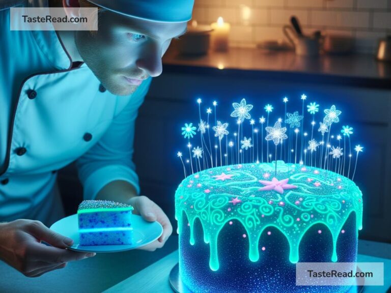 Fictional tale of the cake that glows in the dark