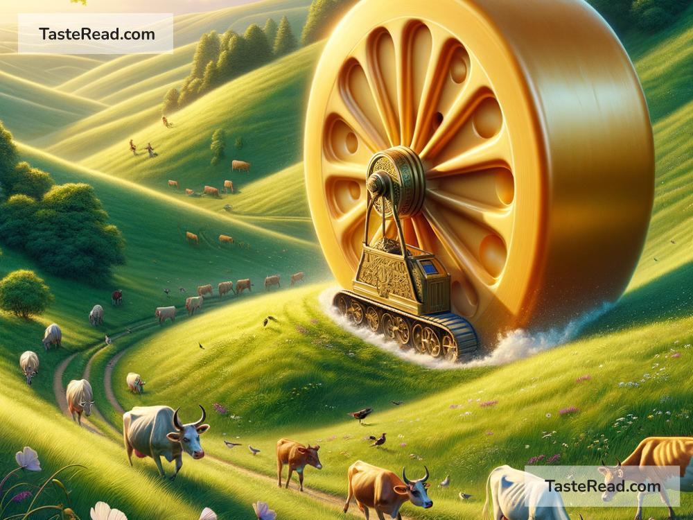 Fictional tale of the cheese wheel that rolls forever