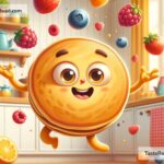 Fictional tale of the pancake that juggles berries