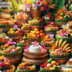 Food offerings at Balinese Hindu temples