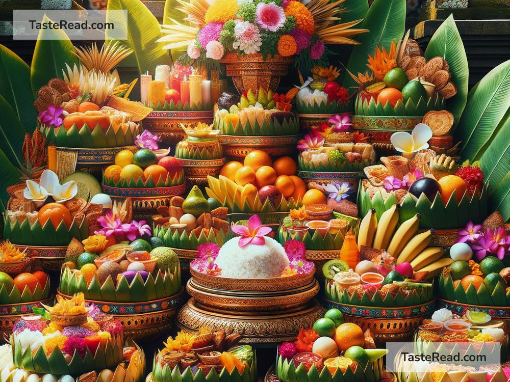 Food offerings at Balinese Hindu temples