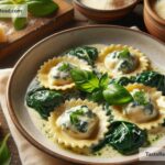 how to create a creamy spinach and ricotta ravioli