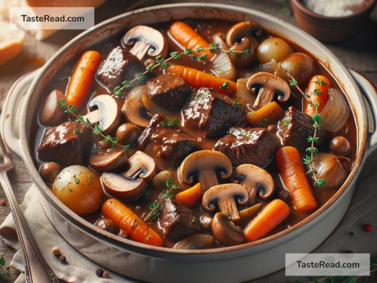 how to create a hearty beef and mushroom casserole