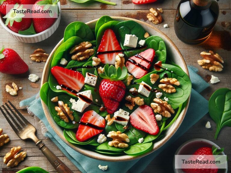 How to Create a Refreshing Strawberry Spinach Salad with Balsamic Glaze