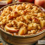 How to create buttery caramel apple crumble