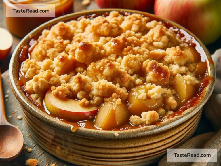 How to create buttery caramel apple crumble