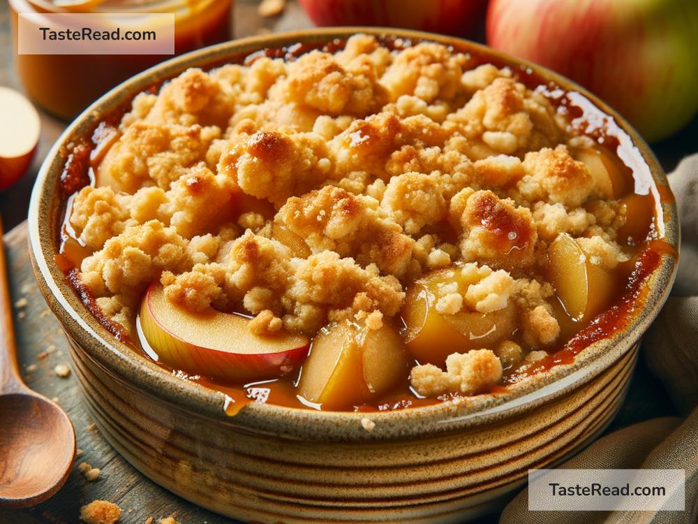 How to create buttery caramel apple crumble