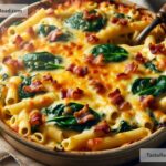 How to create cheesy bacon and spinach pasta bake