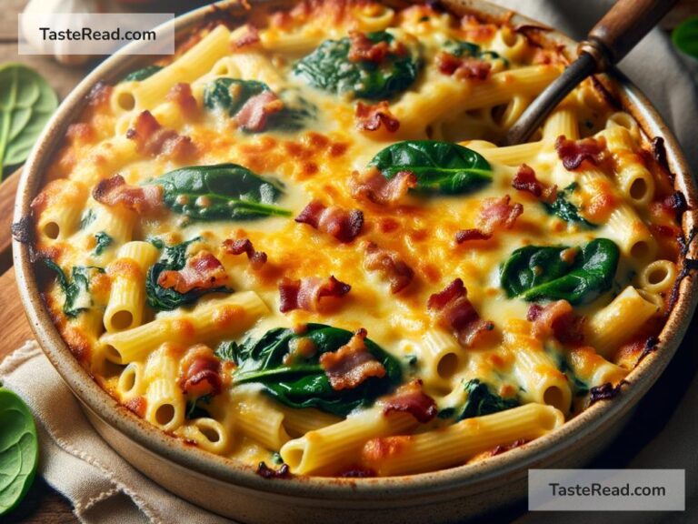 How to create cheesy bacon and spinach pasta bake