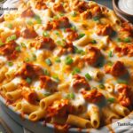 How to create cheesy buffalo chicken pasta bake