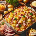 How to create cheesy ham and potato casserole