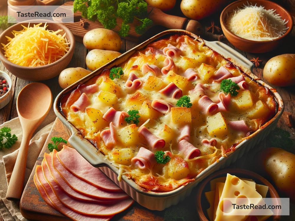 How to create cheesy ham and potato casserole