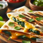 How to create cheesy spinach and cheddar quesadillas