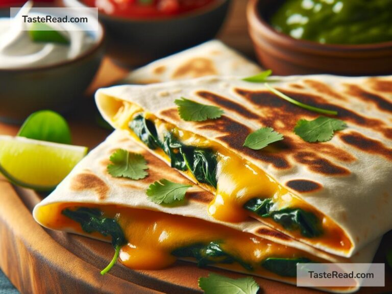 How to create cheesy spinach and cheddar quesadillas