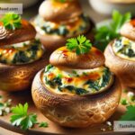How to create cheesy spinach and feta stuffed mushrooms