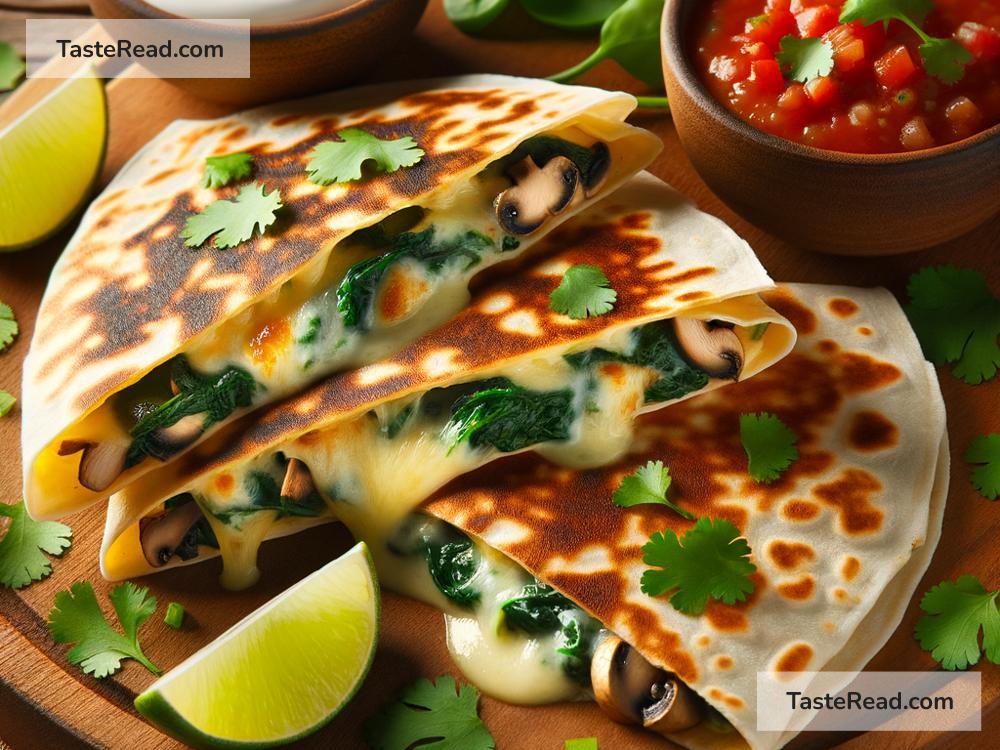 How to create cheesy spinach and mushroom quesadillas