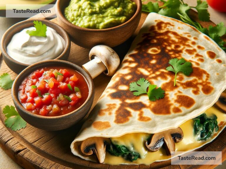 How to create cheesy spinach and mushroom quesadillas