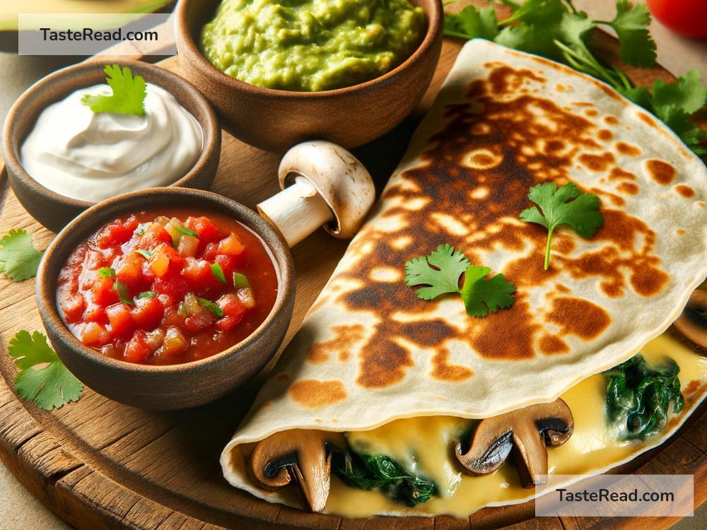 How to create cheesy spinach and mushroom quesadillas