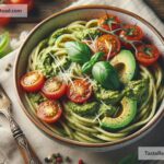 How to create creamy avocado basil pesto pasta