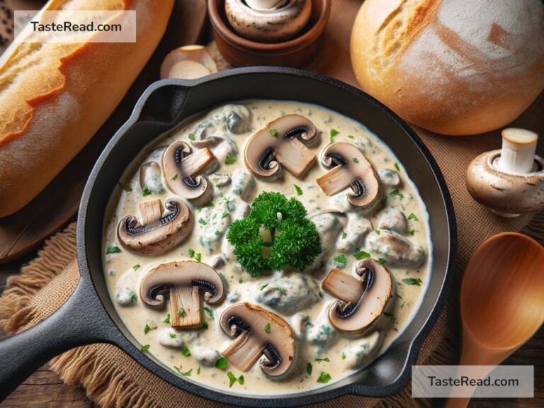 How to create creamy garlic mushroom sauce