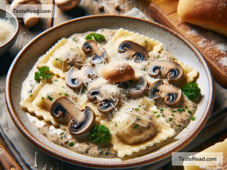 how to create creamy mushroom ravioli