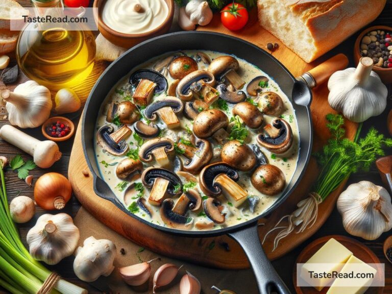 How to create creamy roasted garlic and mushroom sauce