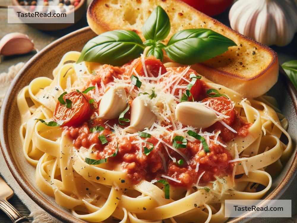 How to create creamy roasted garlic and tomato pasta sauce