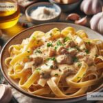 How to create creamy roasted garlic pasta sauce