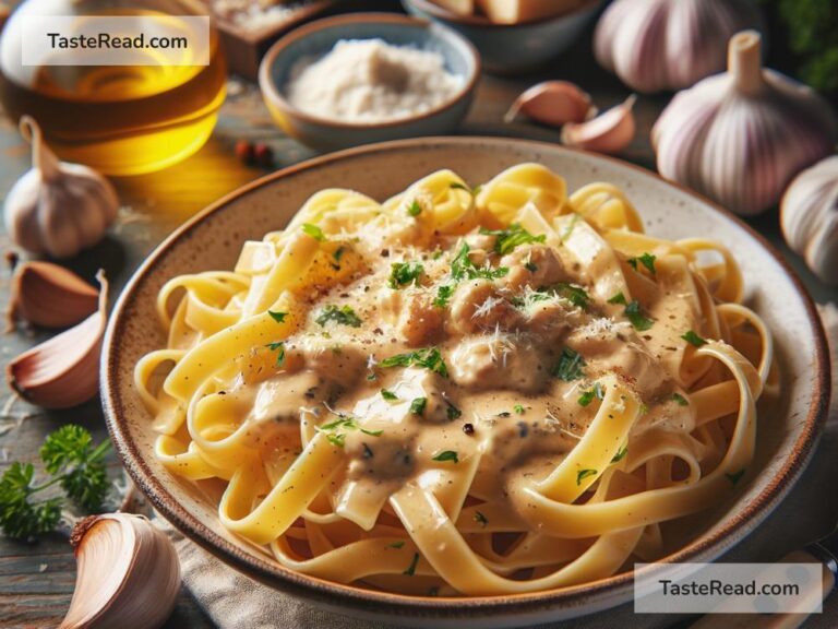 How to create creamy roasted garlic pasta sauce