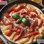 How to create creamy roasted red pepper pasta sauce