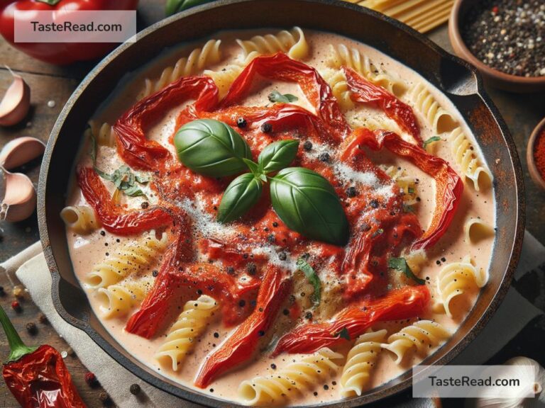 How to create creamy roasted red pepper pasta sauce