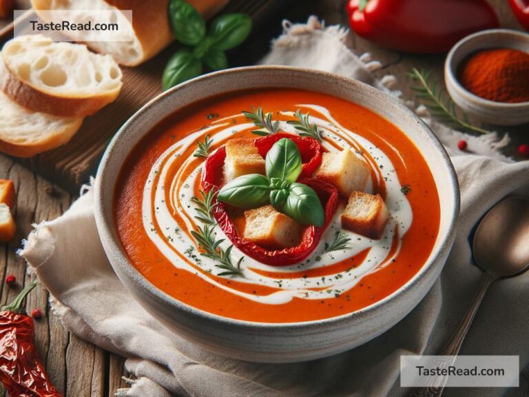 how to create creamy roasted red pepper soup