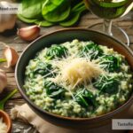 How to create creamy spinach and roasted garlic risotto