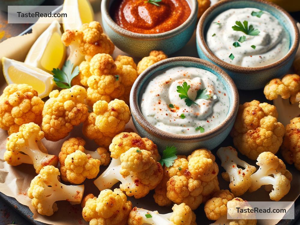 How to create crispy baked cauliflower bites with dipping sauce