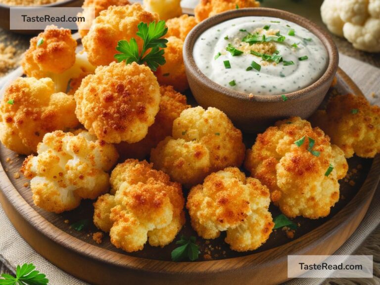 How to create crispy baked cauliflower bites with ranch dip