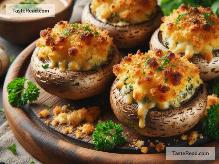 how to create crispy baked mushroom caps