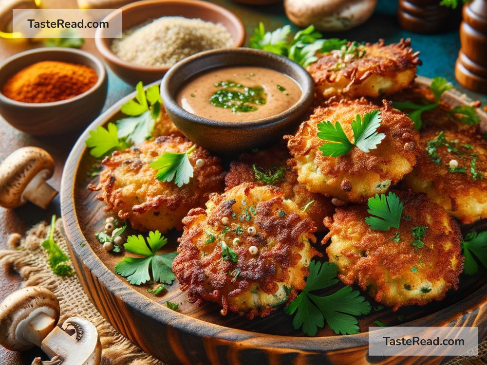 how to create crispy baked mushroom fritters